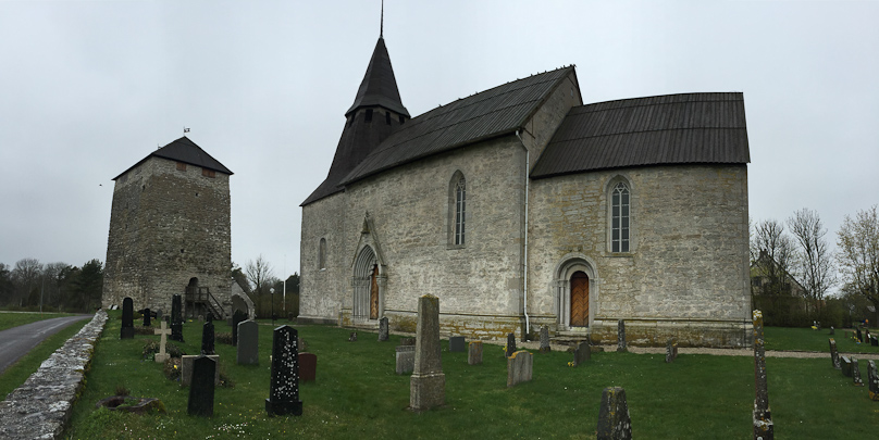 Panorama of Gamelgarn church
